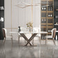 Nordic Sintered Stone Top Dining Set Rectangle 1/2/4/5/7 Pieces Dining Table with Chairs 5 Pieces: Table, 4 Chairs Clearhalo 'Dining Room Sets' 'Dining Tables & Seating' 'dining_room_set' 'furn' 'furn_dining_room_set' 'Furniture' 'furniture_dining_room_set' 'Kitchen & Dining Furniture' 4817989