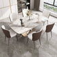 Nordic Sintered Stone Top Dining Set Rectangle 1/2/4/5/7 Pieces Dining Table with Chairs Clearhalo 'Dining Room Sets' 'Dining Tables & Seating' 'dining_room_set' 'furn' 'furn_dining_room_set' 'Furniture' 'furniture_dining_room_set' 'Kitchen & Dining Furniture' 4817990