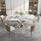 Nordic Sintered Stone Top Dining Set Rectangle 1/2/4/5/7 Pieces Dining Table with Chairs Clearhalo 'Dining Room Sets' 'Dining Tables & Seating' 'dining_room_set' 'furn' 'furn_dining_room_set' 'Furniture' 'furniture_dining_room_set' 'Kitchen & Dining Furniture' 4817996