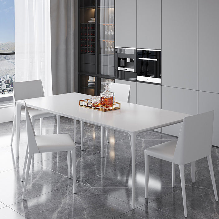 Modern Sintered Stone Top Dining Set Rectangle 1/2/4/5 Pieces Dining Table with Chairs Clearhalo 'Dining Room Sets' 'Dining Tables & Seating' 'dining_room_set' 'furn' 'furn_dining_room_set' 'Furniture' 'furniture_dining_room_set' 'Kitchen & Dining Furniture' 4818039