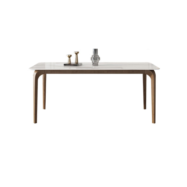 Modern Sintered Stone Top Dining Set 1/4/5/7 Pieces Ash Wood Dining Table with Chairs Clearhalo 'Dining Room Sets' 'Dining Tables & Seating' 'dining_room_set' 'furn' 'furn_dining_room_set' 'Furniture' 'furniture_dining_room_set' 'Kitchen & Dining Furniture' 4818073