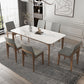 Modern Sintered Stone Top Dining Set 1/4/5/7 Pieces Ash Wood Dining Table with Chairs 7 Pieces: Table, 6 Chairs Clearhalo 'Dining Room Sets' 'Dining Tables & Seating' 'dining_room_set' 'furn' 'furn_dining_room_set' 'Furniture' 'furniture_dining_room_set' 'Kitchen & Dining Furniture' 4818076