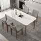 Modern Sintered Stone Top Dining Set 1/4/5/7 Pieces Ash Wood Dining Table with Chairs 5 Pieces: Table, 4 Chairs Clearhalo 'Dining Room Sets' 'Dining Tables & Seating' 'dining_room_set' 'furn' 'furn_dining_room_set' 'Furniture' 'furniture_dining_room_set' 'Kitchen & Dining Furniture' 4818077