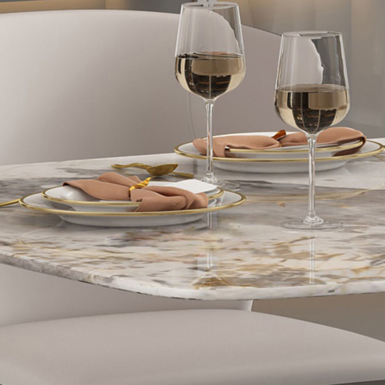 Luxury Sintered Stone Top Dining Set Rectangle 1/2/5/7 Pieces Dining Table with Chairs Clearhalo 'Dining Room Sets' 'Dining Tables & Seating' 'dining_room_set' 'furn' 'furn_dining_room_set' 'Furniture' 'furniture_dining_room_set' 'Kitchen & Dining Furniture' 4818115