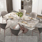 Luxury Sintered Stone Top Dining Set Rectangle 1/2/5/7 Pieces Dining Table with Chairs Clearhalo 'Dining Room Sets' 'Dining Tables & Seating' 'dining_room_set' 'furn' 'furn_dining_room_set' 'Furniture' 'furniture_dining_room_set' 'Kitchen & Dining Furniture' 4818118