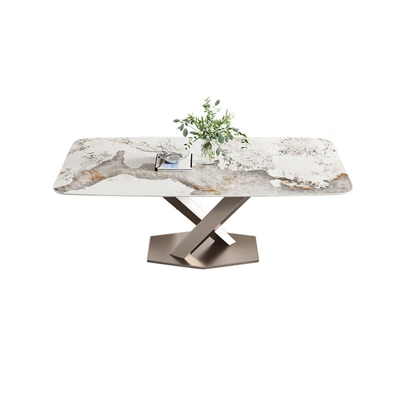 Nordic Sintered Stone Top Dining Set Rectangle 1/4/5/7 Pieces Dining Table with Chairs Clearhalo 'Dining Room Sets' 'Dining Tables & Seating' 'dining_room_set' 'furn' 'furn_dining_room_set' 'Furniture' 'furniture_dining_room_set' 'Kitchen & Dining Furniture' 4818125