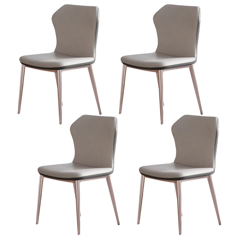 Glam Style Sintered Stone Dining Set 1/4/5/7 Pieces Dining Set for Dining Areas 4 Grey Chairs Clearhalo 'Dining Room Sets' 'Dining Tables & Seating' 'dining_room_set' 'furn' 'furn_dining_room_set' 'Furniture' 'furniture_dining_room_set' 'Kitchen & Dining Furniture' 4818142