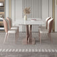 Glam Style Sintered Stone Dining Set 1/4/5/7 Pieces Dining Set for Dining Areas 5 Pieces: Table, 4 Chairs Clearhalo 'Dining Room Sets' 'Dining Tables & Seating' 'dining_room_set' 'furn' 'furn_dining_room_set' 'Furniture' 'furniture_dining_room_set' 'Kitchen & Dining Furniture' 4818143