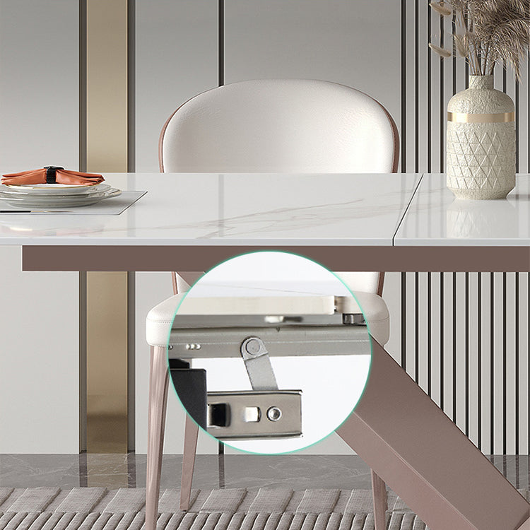 Glam Style Sintered Stone Dining Set 1/4/5/7 Pieces Dining Set for Dining Areas Clearhalo 'Dining Room Sets' 'Dining Tables & Seating' 'dining_room_set' 'furn' 'furn_dining_room_set' 'Furniture' 'furniture_dining_room_set' 'Kitchen & Dining Furniture' 4818151