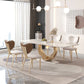 Glam Style Sintered Stone Dining Set 1/4/5/7/9 Pieces Dining Set for Dining Areas Clearhalo 'Dining Room Sets' 'Dining Tables & Seating' 'dining_room_set' 'furn' 'furn_dining_room_set' 'Furniture' 'furniture_dining_room_set' 'Kitchen & Dining Furniture' 4818172