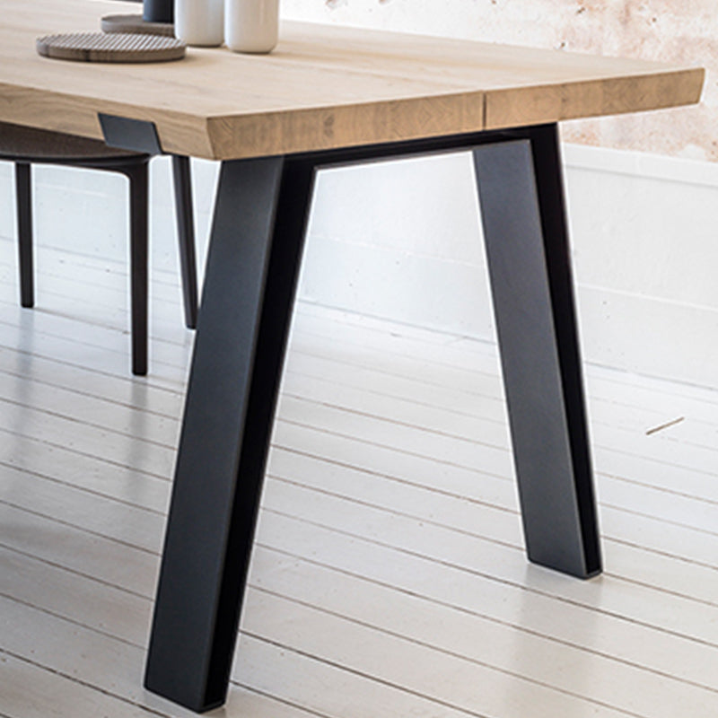 Rectangle Wood Color Dining Table Solid Wood Table Industrial with 4 Legs Clearhalo 'Dining Tables & Seating' 'Dining Tables' 'dining_table' 'furn' 'furn_dining_table' 'Furniture' 'furniture_dining_table' 'Kitchen & Dining Furniture' 'kitchen' 'kitchen_dining_table' 4818198