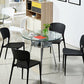 Glass Top Dining Table Modern Round Dining Table with 3 Legs Clearhalo 'Dining Tables & Seating' 'Dining Tables' 'dining_table' 'furn' 'furn_dining_table' 'Furniture' 'furniture_dining_table' 'Kitchen & Dining Furniture' 'kitchen' 'kitchen_dining_table' 4818218