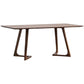 Rectangle Double Pedestal Industrial Dining Table Brown Fixed Table for Home Without Chairs Clearhalo 'Dining Tables & Seating' 'Dining Tables' 'dining_table' 'furn' 'furn_dining_table' 'Furniture' 'furniture_dining_table' 'Kitchen & Dining Furniture' 'kitchen' 'kitchen_dining_table' 4818226