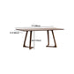Rectangle Double Pedestal Industrial Dining Table Brown Fixed Table for Home Clearhalo 'Dining Tables & Seating' 'Dining Tables' 'dining_table' 'furn' 'furn_dining_table' 'Furniture' 'furniture_dining_table' 'Kitchen & Dining Furniture' 'kitchen' 'kitchen_dining_table' 4818231
