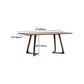 Rectangle Double Pedestal Industrial Dining Table Brown Fixed Table for Home Clearhalo 'Dining Tables & Seating' 'Dining Tables' 'dining_table' 'furn' 'furn_dining_table' 'Furniture' 'furniture_dining_table' 'Kitchen & Dining Furniture' 'kitchen' 'kitchen_dining_table' 4818233