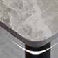 Metal Industrial Rectangle Dining Table Sintered Stone Top Indoor Table with Black Legs Clearhalo 'Dining Tables & Seating' 'Dining Tables' 'dining_table' 'furn' 'furn_dining_table' 'Furniture' 'furniture_dining_table' 'Kitchen & Dining Furniture' 'kitchen' 'kitchen_dining_table' 4818276