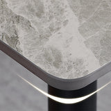 Metal Industrial Rectangle Dining Table Sintered Stone Top Indoor Table with Black Legs Clearhalo 'Dining Tables & Seating' 'Dining Tables' 'dining_table' 'furn' 'furn_dining_table' 'Furniture' 'furniture_dining_table' 'Kitchen & Dining Furniture' 'kitchen' 'kitchen_dining_table' 4818276