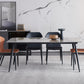 Metal Industrial Rectangle Dining Table Sintered Stone Top Indoor Table with Black Legs Clearhalo 'Dining Tables & Seating' 'Dining Tables' 'dining_table' 'furn' 'furn_dining_table' 'Furniture' 'furniture_dining_table' 'Kitchen & Dining Furniture' 'kitchen' 'kitchen_dining_table' 4818277