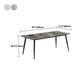 Metal Industrial Rectangle Dining Table Sintered Stone Top Indoor Table with Black Legs Clearhalo 'Dining Tables & Seating' 'Dining Tables' 'dining_table' 'furn' 'furn_dining_table' 'Furniture' 'furniture_dining_table' 'Kitchen & Dining Furniture' 'kitchen' 'kitchen_dining_table' 4818281