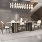 Luxury Sintered Stone Top Dining Table Rectangle Indoor Table with Double Pedestal 78.7"L x 39.4"W x 29.5"H Without Chairs Clearhalo 'Dining Tables & Seating' 'Dining Tables' 'dining_table' 'furn' 'furn_dining_table' 'Furniture' 'furniture_dining_table' 'Kitchen & Dining Furniture' 'kitchen' 'kitchen_dining_table' 4818286
