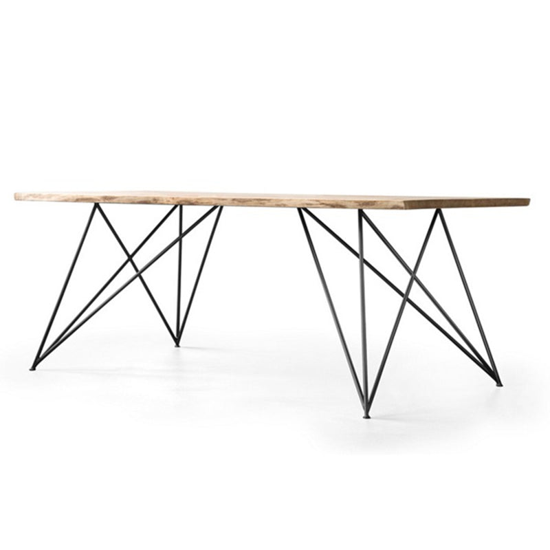 Rectangle 4 Legs Luxury Dining Table Solid Wood Fixed Table for Kitchen Black Without Chairs Clearhalo 'Dining Tables & Seating' 'Dining Tables' 'dining_table' 'furn' 'furn_dining_table' 'Furniture' 'furniture_dining_table' 'Kitchen & Dining Furniture' 'kitchen' 'kitchen_dining_table' 4818319