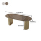 Modern Style Dining Table Oval Double Pedestal Table for Home Use Clearhalo 'Dining Tables & Seating' 'Dining Tables' 'dining_table' 'furn' 'furn_dining_table' 'Furniture' 'furniture_dining_table' 'Kitchen & Dining Furniture' 'kitchen' 'kitchen_dining_table' 4818337