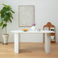 Modern Solid Wood Table for Restaurant Oval Kitchen Table with Double Pedestal Clearhalo 'Dining Tables & Seating' 'Dining Tables' 'dining_table' 'furn' 'furn_dining_table' 'Furniture' 'furniture_dining_table' 'Kitchen & Dining Furniture' 'kitchen' 'kitchen_dining_table' 4818367