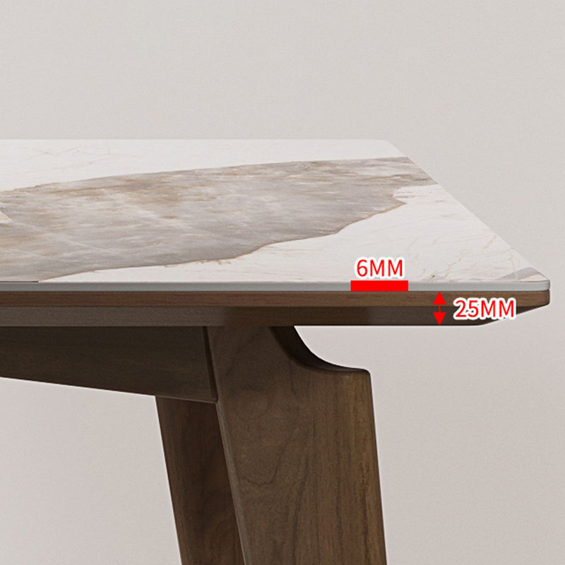 Rectangle Sintered Stone Table for Restaurant Medieval Modern Table with 4 Legs Clearhalo 'Dining Tables & Seating' 'Dining Tables' 'dining_table' 'furn' 'furn_dining_table' 'Furniture' 'furniture_dining_table' 'Kitchen & Dining Furniture' 'kitchen' 'kitchen_dining_table' 4818385