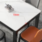Stone Top Dining Table Modern Rectangle Dining Table with 4 Wood Legs Clearhalo 'Dining Tables & Seating' 'Dining Tables' 'dining_table' 'furn' 'furn_dining_table' 'Furniture' 'furniture_dining_table' 'Kitchen & Dining Furniture' 'kitchen' 'kitchen_dining_table' 4818436