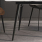 Stone Top Dining Table Rectangle Modern Dining Table with 4 Black Legs Clearhalo 'Dining Tables & Seating' 'Dining Tables' 'dining_table' 'furn' 'furn_dining_table' 'Furniture' 'furniture_dining_table' 'Kitchen & Dining Furniture' 'kitchen' 'kitchen_dining_table' 4818450
