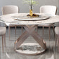 Stone Top Dining Table Round Modern Dining Table with Pedestal Base Clearhalo 'Dining Tables & Seating' 'Dining Tables' 'dining_table' 'furn' 'furn_dining_table' 'Furniture' 'furniture_dining_table' 'Kitchen & Dining Furniture' 'kitchen' 'kitchen_dining_table' 4818466