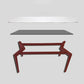 Stone Top Dining Table Modern Rectangle Table with 4 Wood Legs in Black Clearhalo 'Dining Tables & Seating' 'Dining Tables' 'dining_table' 'furn' 'furn_dining_table' 'Furniture' 'furniture_dining_table' 'Kitchen & Dining Furniture' 'kitchen' 'kitchen_dining_table' 4818476