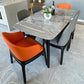 Stone Top Dining Table Modern Rectangle Table with 4 Wood Legs in Black Clearhalo 'Dining Tables & Seating' 'Dining Tables' 'dining_table' 'furn' 'furn_dining_table' 'Furniture' 'furniture_dining_table' 'Kitchen & Dining Furniture' 'kitchen' 'kitchen_dining_table' 4818478