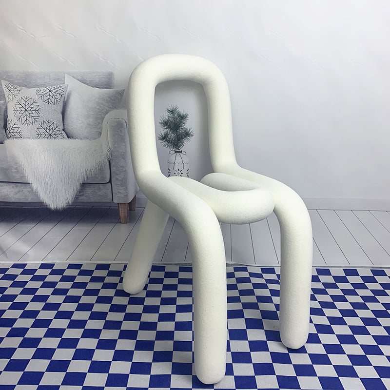 Modern Style Upholstered Side Chair Open Back Dining Side Chair White 1 Piece Clearhalo 'Dining Chairs' 'Dining Tables & Seating' 'dining_chair' 'furn' 'furn_dining_chair' 'Furniture' 'furniture_dining_chair' 'Kitchen & Dining Furniture' 4818543