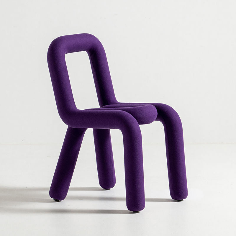 Modern Style Upholstered Side Chair Open Back Dining Side Chair Purple 1 Piece Clearhalo 'Dining Chairs' 'Dining Tables & Seating' 'dining_chair' 'furn' 'furn_dining_chair' 'Furniture' 'furniture_dining_chair' 'Kitchen & Dining Furniture' 4818554