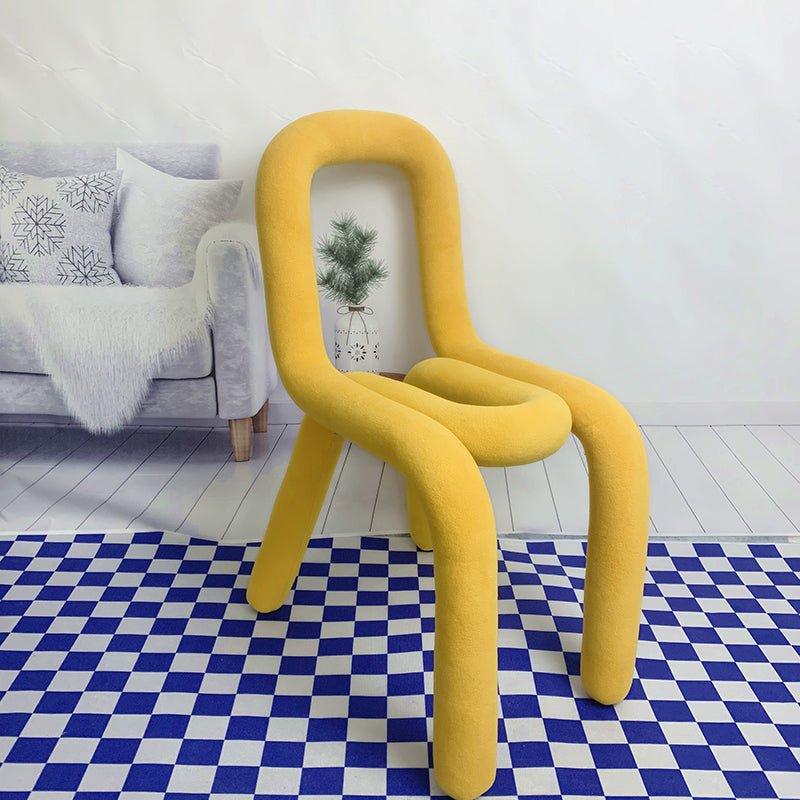 Modern Style Upholstered Side Chair Open Back Dining Side Chair Ginger 1 Piece Clearhalo 'Dining Chairs' 'Dining Tables & Seating' 'dining_chair' 'furn' 'furn_dining_chair' 'Furniture' 'furniture_dining_chair' 'Kitchen & Dining Furniture' 4818556