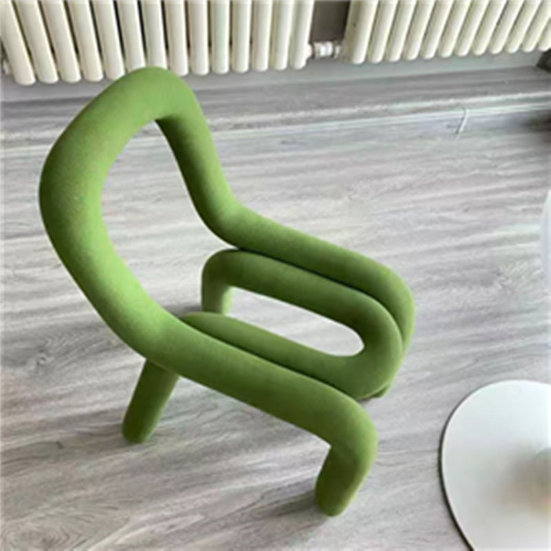 Modern Style Upholstered Side Chair Open Back Dining Side Chair Olive Green 1 Piece Clearhalo 'Dining Chairs' 'Dining Tables & Seating' 'dining_chair' 'furn' 'furn_dining_chair' 'Furniture' 'furniture_dining_chair' 'Kitchen & Dining Furniture' 4818557