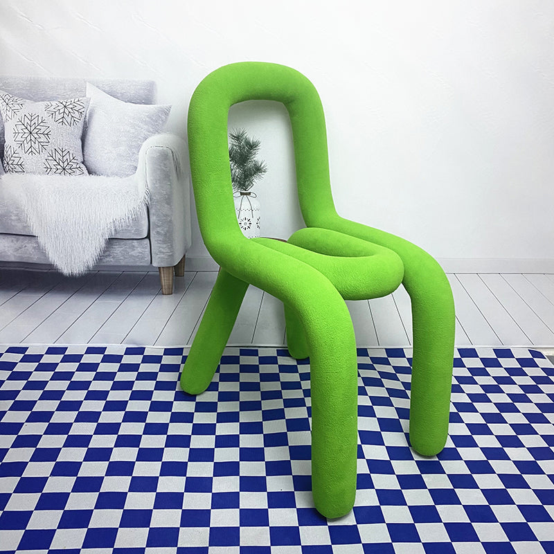 Modern Style Upholstered Side Chair Open Back Dining Side Chair Turquoise 1 Piece Clearhalo 'Dining Chairs' 'Dining Tables & Seating' 'dining_chair' 'furn' 'furn_dining_chair' 'Furniture' 'furniture_dining_chair' 'Kitchen & Dining Furniture' 4818559