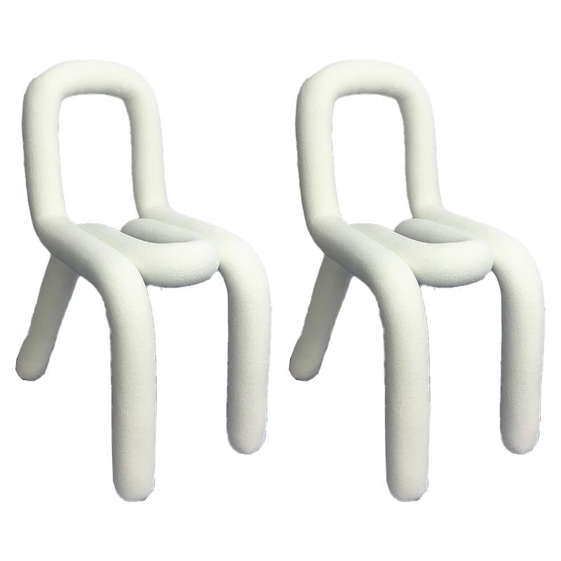 Modern Style Upholstered Side Chair Open Back Dining Side Chair White 2 Piece Set Clearhalo 'Dining Chairs' 'Dining Tables & Seating' 'dining_chair' 'furn' 'furn_dining_chair' 'Furniture' 'furniture_dining_chair' 'Kitchen & Dining Furniture' 4818564