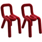 Modern Style Upholstered Side Chair Open Back Dining Side Chair Red 2 Piece Set Clearhalo 'Dining Chairs' 'Dining Tables & Seating' 'dining_chair' 'furn' 'furn_dining_chair' 'Furniture' 'furniture_dining_chair' 'Kitchen & Dining Furniture' 4818565