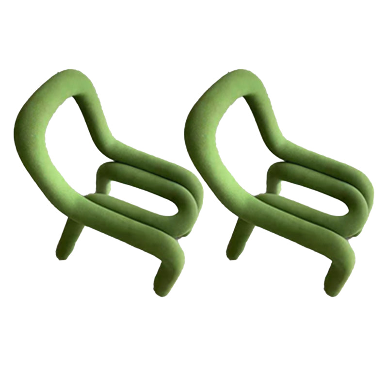 Modern Style Upholstered Side Chair Open Back Dining Side Chair Olive Green 2 Piece Set Clearhalo 'Dining Chairs' 'Dining Tables & Seating' 'dining_chair' 'furn' 'furn_dining_chair' 'Furniture' 'furniture_dining_chair' 'Kitchen & Dining Furniture' 4818572