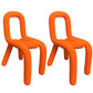 Modern Style Upholstered Side Chair Open Back Dining Side Chair Fluorescent Orange 2 Piece Set Clearhalo 'Dining Chairs' 'Dining Tables & Seating' 'dining_chair' 'furn' 'furn_dining_chair' 'Furniture' 'furniture_dining_chair' 'Kitchen & Dining Furniture' 4818573