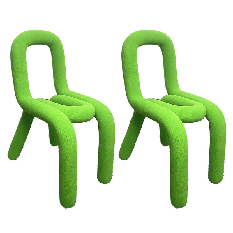 Modern Style Upholstered Side Chair Open Back Dining Side Chair Turquoise 2 Piece Set Clearhalo 'Dining Chairs' 'Dining Tables & Seating' 'dining_chair' 'furn' 'furn_dining_chair' 'Furniture' 'furniture_dining_chair' 'Kitchen & Dining Furniture' 4818574