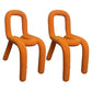 Modern Style Upholstered Side Chair Open Back Dining Side Chair Orange 2 Piece Set Clearhalo 'Dining Chairs' 'Dining Tables & Seating' 'dining_chair' 'furn' 'furn_dining_chair' 'Furniture' 'furniture_dining_chair' 'Kitchen & Dining Furniture' 4818576