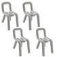 Modern Style Upholstered Side Chair Open Back Dining Side Chair Light Gray 4 Piece Set Clearhalo 'Dining Chairs' 'Dining Tables & Seating' 'dining_chair' 'furn' 'furn_dining_chair' 'Furniture' 'furniture_dining_chair' 'Kitchen & Dining Furniture' 4818578