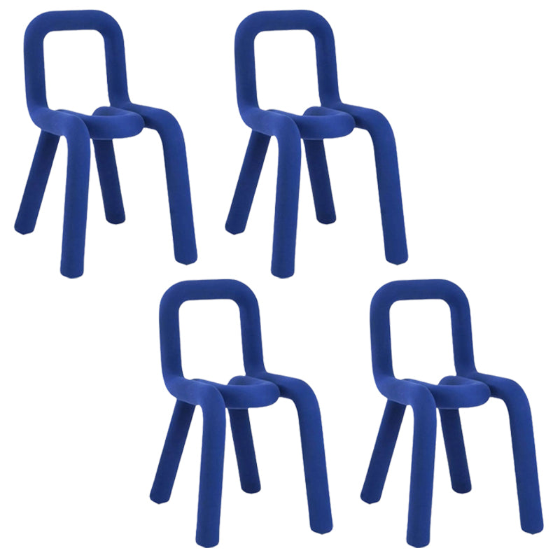 Modern Style Upholstered Side Chair Open Back Dining Side Chair Blue 4 Piece Set Clearhalo 'Dining Chairs' 'Dining Tables & Seating' 'dining_chair' 'furn' 'furn_dining_chair' 'Furniture' 'furniture_dining_chair' 'Kitchen & Dining Furniture' 4818583