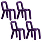 Modern Style Upholstered Side Chair Open Back Dining Side Chair Purple 4 Piece Set Clearhalo 'Dining Chairs' 'Dining Tables & Seating' 'dining_chair' 'furn' 'furn_dining_chair' 'Furniture' 'furniture_dining_chair' 'Kitchen & Dining Furniture' 4818584