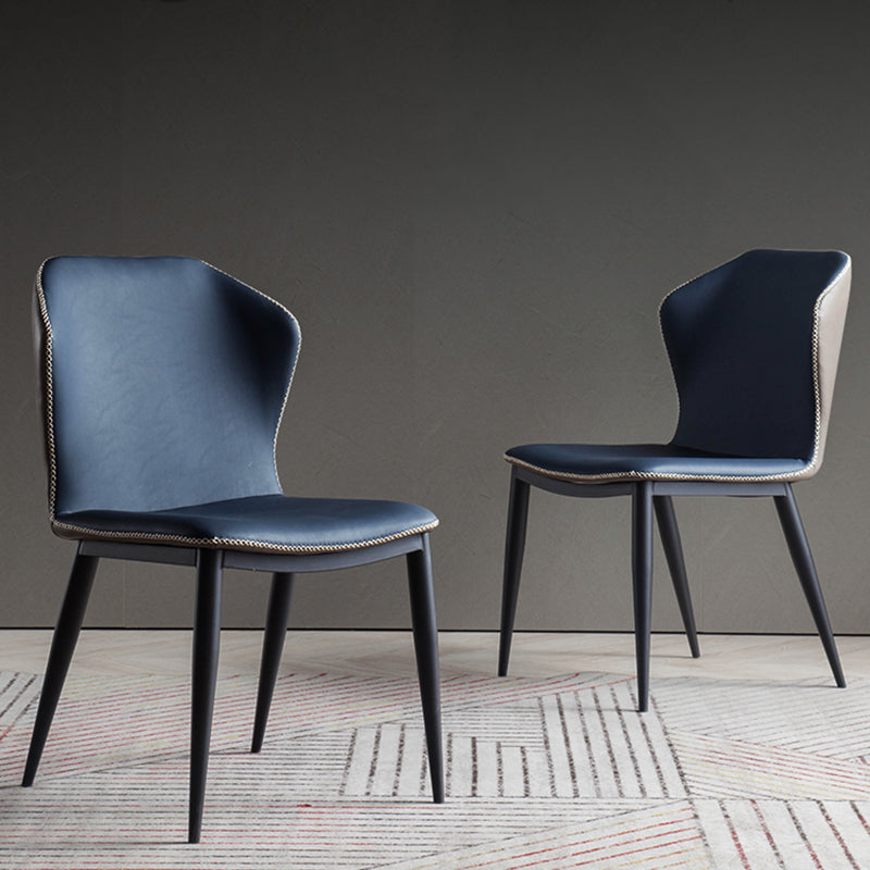 Modern Style Faux Leather Side Chair Wingback Arm Chair for Dining Room Clearhalo 'Dining Chairs' 'Dining Tables & Seating' 'dining_chair' 'furn' 'furn_dining_chair' 'Furniture' 'furniture_dining_chair' 'Kitchen & Dining Furniture' 4818597