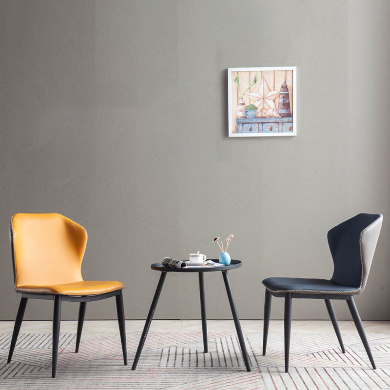 Modern Style Faux Leather Side Chair Wingback Arm Chair for Dining Room Clearhalo 'Dining Chairs' 'Dining Tables & Seating' 'dining_chair' 'furn' 'furn_dining_chair' 'Furniture' 'furniture_dining_chair' 'Kitchen & Dining Furniture' 4818600