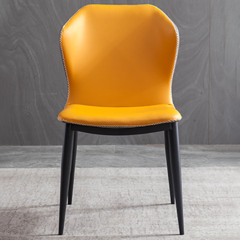 Modern Style Faux Leather Side Chair Wingback Arm Chair for Dining Room Clearhalo 'Dining Chairs' 'Dining Tables & Seating' 'dining_chair' 'furn' 'furn_dining_chair' 'Furniture' 'furniture_dining_chair' 'Kitchen & Dining Furniture' 4818613